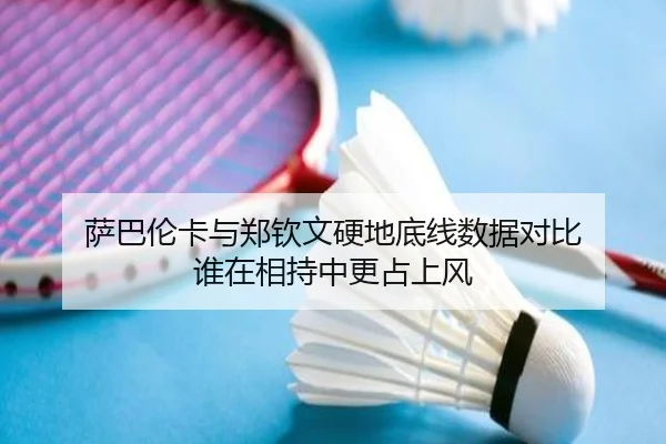 萨巴伦卡与郑钦文硬地底线数据对比 谁在相持中更占上风 - KYgaming